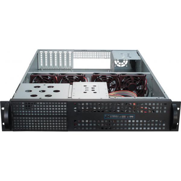 Inter-Tech 2U-2129N Supporto Nero, Argento (Inter-Tech 19 Server IPC 2129-N 2U)