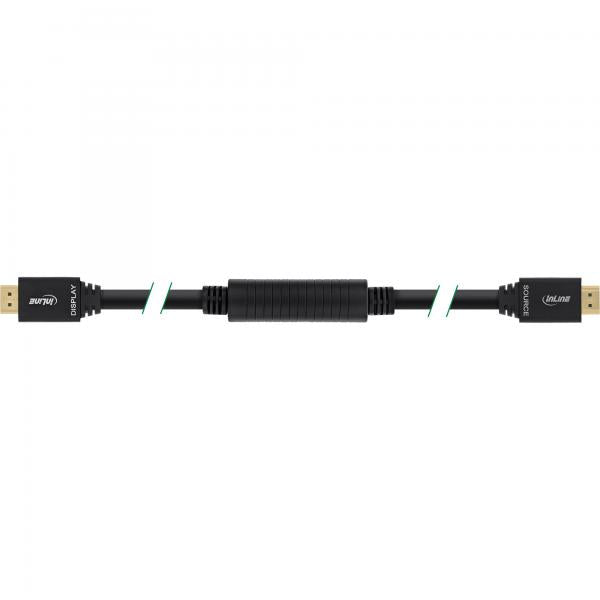 InLine Cavo HDMI 1.4, Amplificato, High Speed, Ethernet, 4K2K, 40m, dorato