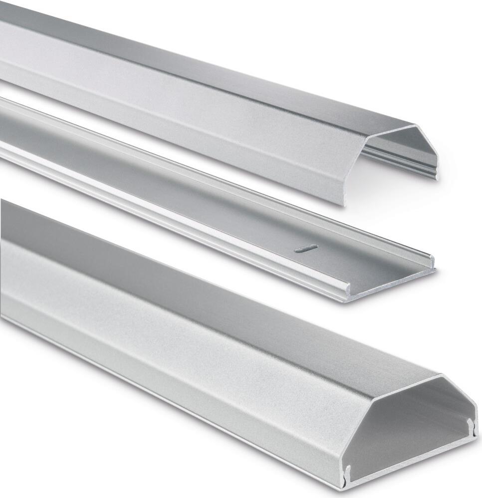 Hama Alu-Kabelkanal eckig 110 x 5 2.6 cm Silber - Alu-Kabelkanal - eckig - 110 x 5 x 2,6 cm - Silber (00220986)