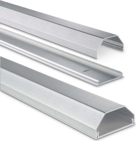 Hama Alu-Kabelkanal eckig 110 x 5 2.6 cm Silber - Alu-Kabelkanal - eckig - 110 x 5 x 2,6 cm - Silber (00220986)