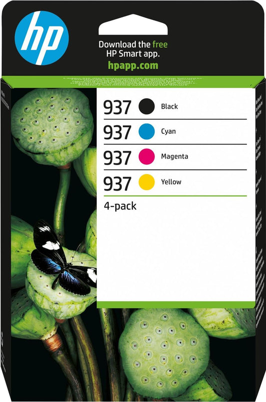 HP 937 - 4er-Pack - Schwarz, Cyan, Magenta, Gelb - original - Tintenpatrone (6C400NE#301)