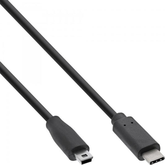 InLine Cavo USB 2.0 Mini, C M / B M, 1m, 3A@1m, 0,5A@5m, nero