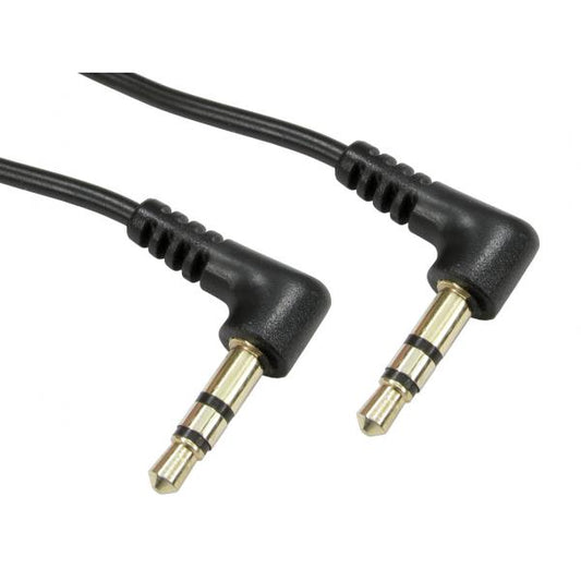 2m 3.5mm Stereo Cable [Two R/A Connectors] - Black