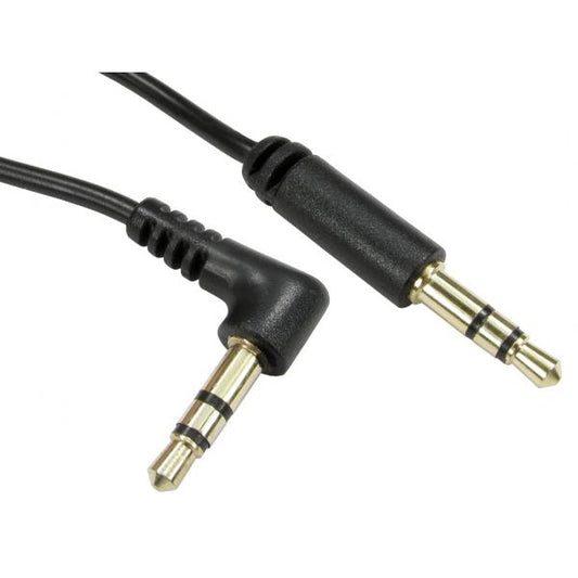 10m 3.5mm Stereo Cable [One R/A Connector] - Black