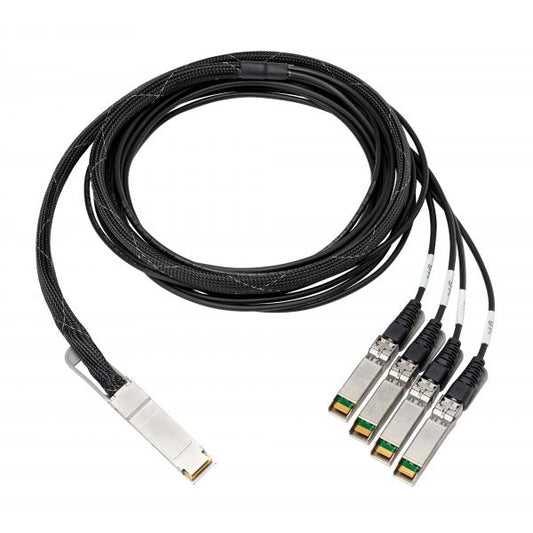 Hewlett Packard Enterprise 100GB QSFP28 3m cavo a fibre ottiche QSFP+ 4x QSFP+ Alluminio, Nero