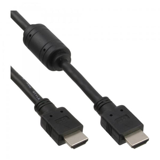 InLine Cavo HDMI, Ferrite, 1m, 3D, nero, maschio / maschio HDMI-High Speed