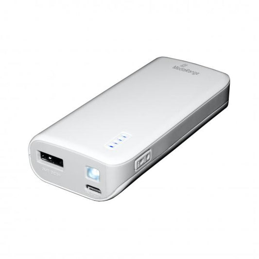 MediaRange MR751 batteria portatile Grigio, Bianco Ioni di Litio 5200 mAh