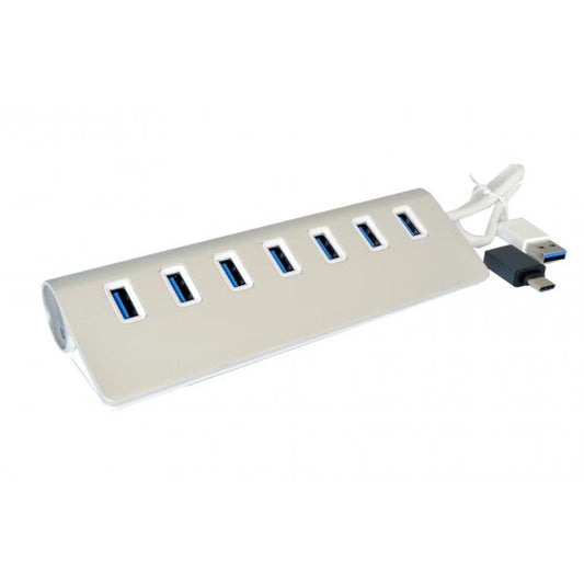 EXSYS EX-1137 hub di interfaccia USB 3.0 (3.1 Gen 1) Type-A 5000 Mbit/s Bianco