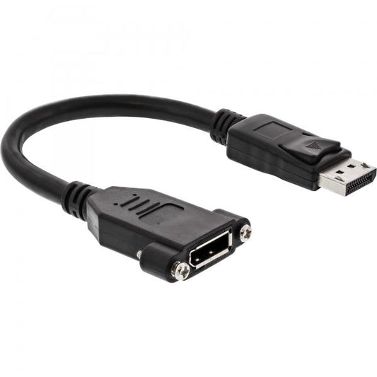 InLine Cavo DisplayPort da pannello maschio / femmina, 0,2m, 4K2K, nero