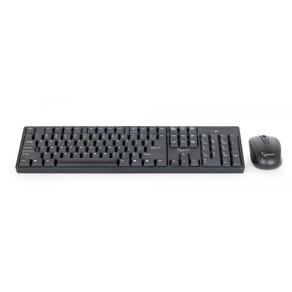 Gembird KBS-W-01 tastiera Mouse incluso Universale RF Wireless QWERTY Inglese Nero (Gembird KBS-W-01 - tastatur og mus-s?t)