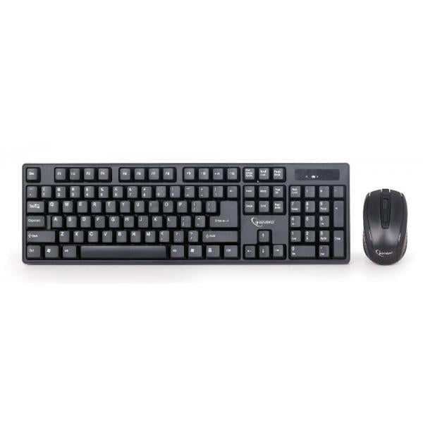 Gembird KBS-W-01 tastiera Mouse incluso Universale RF Wireless QWERTY Inglese Nero (Gembird KBS-W-01 - tastatur og mus-s?t)