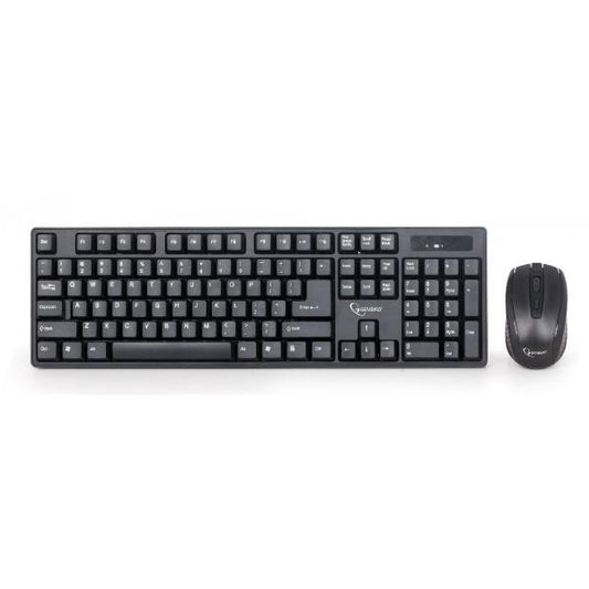Gembird KBS-W-01 tastiera Mouse incluso Universale RF Wireless QWERTY Inglese Nero (Gembird KBS-W-01 - tastatur og mus-s?t)
