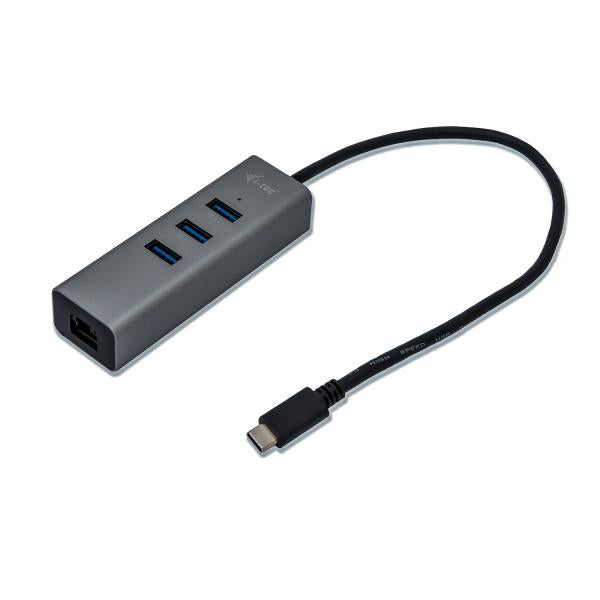 i-tec Metal C31METALG3HUB hub di interfaccia USB 3.2 Gen 2 (3.1 Gen 2) Type-C 5000 Mbit/s Grigio
