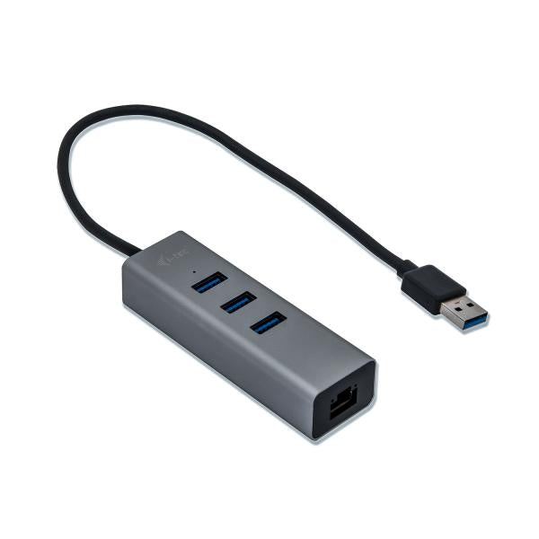 i-tec Metal U3METALG3HUB hub di interfaccia USB 3.2 Gen 1 [3.1 Gen 1] Type-A 5000 Mbit/s Grigio (i-tec USB 3.0 Metal HUB 3 Port)
