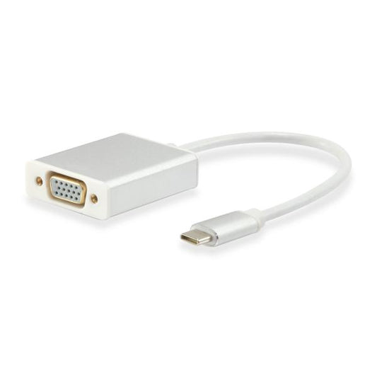 Equip Adattatore da USB-C a HD15 VGA (Equip 133451 USB grafisk adapter Hvid)