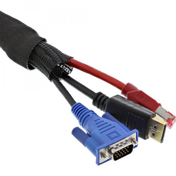 InLine 59991A Scrivania Cable sleeve Nero 1pezzo(i) organizer per cavi