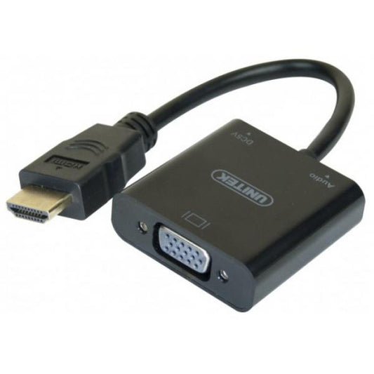 CUC Exertis Connect 051248 cavo e adattatore video 0,15 m VGA (D-Sub) HDMI tipo A (Standard) Nero