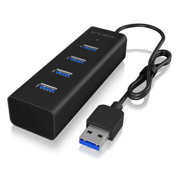 ICY BOX IB-HUB1409-U3 USB 3.2 Gen 1 (3.1 Gen 1) Type-A 5000 Mbit/s Nero