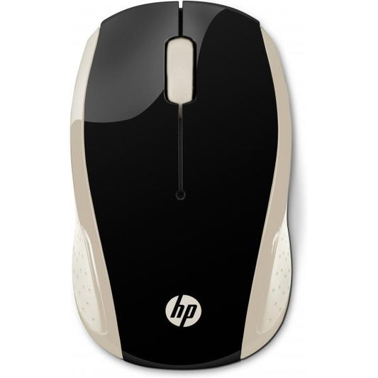 HP 200 (Silk Gold) mouse Ambidestro RF Wireless Ottico 1000 DPI