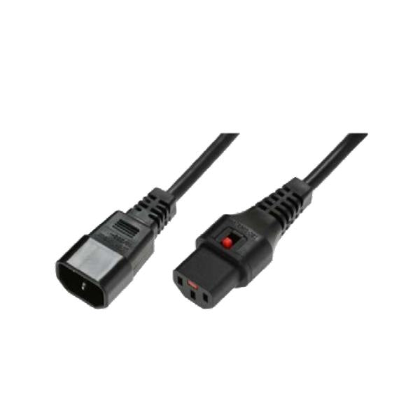 IEC-LOCK POWER CABLE - - IEC-C14[M] - -lt/gt/ IEC-C13[F] 2M - Warranty: 36M