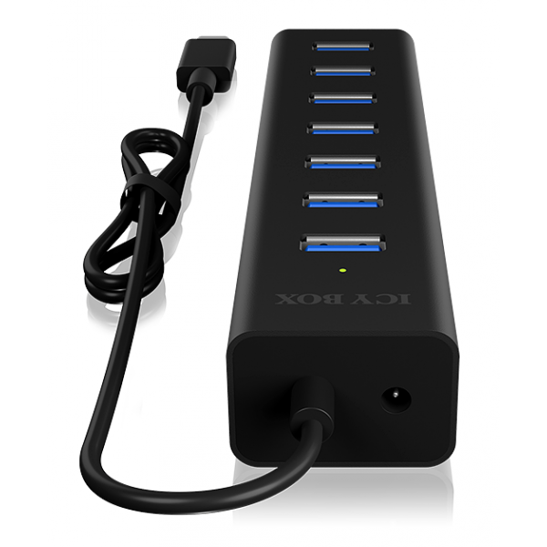 ICY BOX IB-HUB1700-C3 hub di interfaccia USB 3.0 (3.1 Gen 1) Type-C 5000 Mbit/s Nero