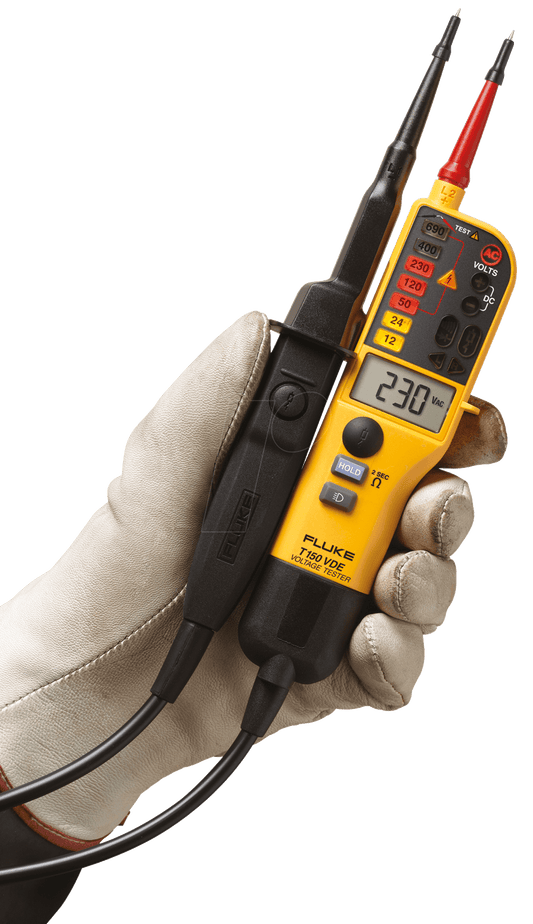 Fluke T150/VDE Multimeter Digitales Multimeter CAT II 500V,CAT III 600V (4093109)