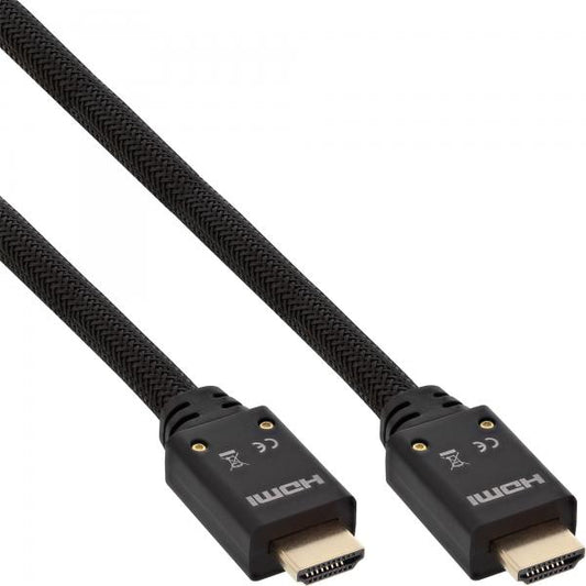 InLine Cavo HDMI 2.0, attivo, 4K2K, guaina nylon, 10m, High Speed, Ethernet