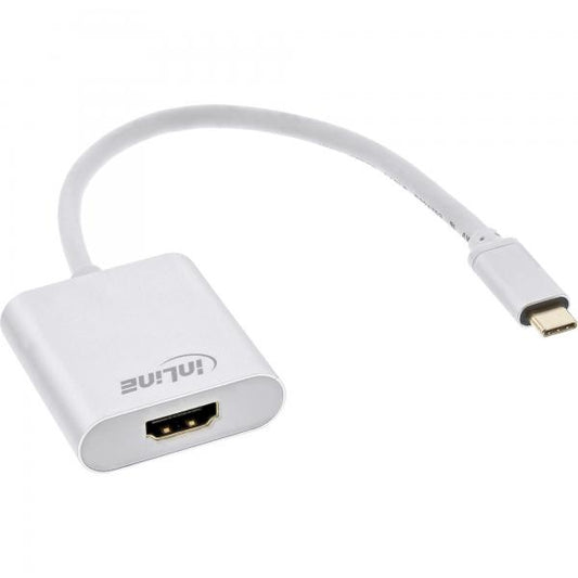 InLine Convertitore Video USB a spina HDMI, 4K2K, silver, 0.2m