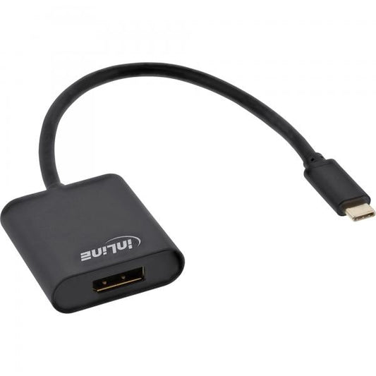 InLine Convertitore Video USB Type-C maschio a DisplayPort, 4K2K, nero, 0,2m