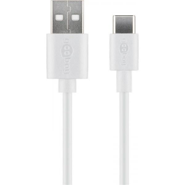 Goobay 59130 cavo USB USB 2.0 2 m USB A USB C Bianco (goobay - USB Type-C kabel - USB-C til)