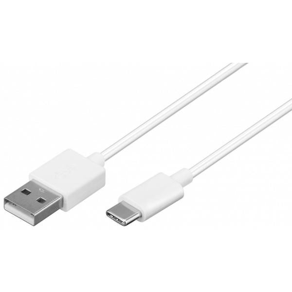 Goobay 59130 cavo USB USB 2.0 2 m USB A USB C Bianco (goobay - USB Type-C kabel - USB-C til)