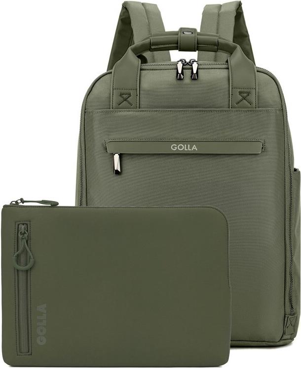 Golla Set aus Rucksack und Laptop-Sleeve 13 Zoll, Grn (76465)