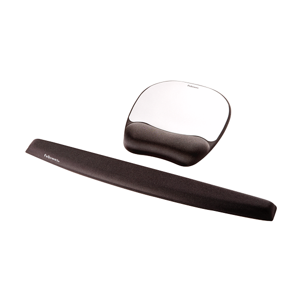 Fellowes 9175801 tappetino per mouse Nero, Argento
