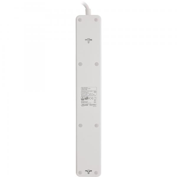 InLine 16491T 5presa(e) AC 220-250V 1.5m Bianco protezione da sovraccarico
