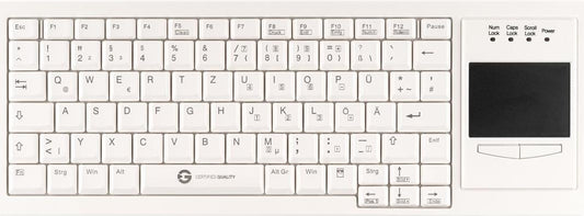 GETT Gertetechnik CleanType Xtra Touch - Tastatur - mit Touchpad - USB - QWERTZ - Deutsch - wei (KL30207)