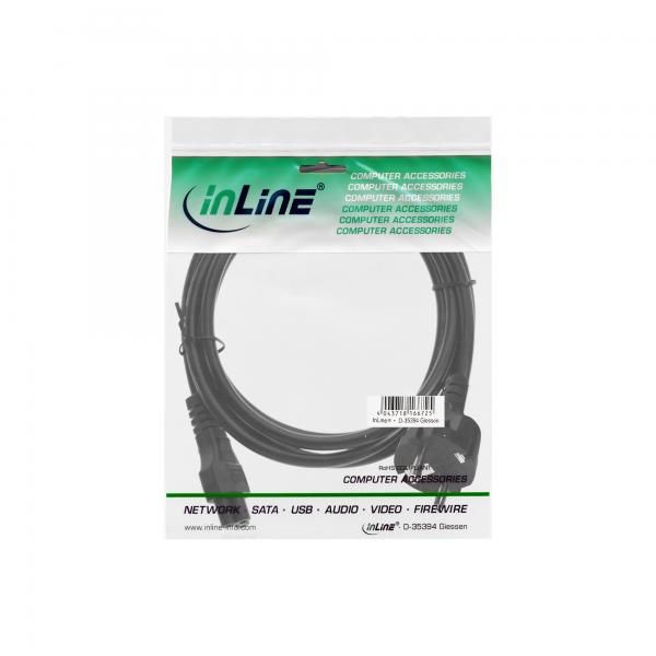 InLine Cavo alimentazione spina Shu.cko presa C5 per notebook, nero, 0,3m