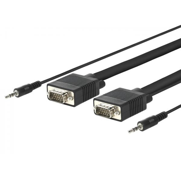 Microconnect MONGG5BMJ cavo e adattatore video 5 m VGA (D-Sub) + 3.5mm Nero