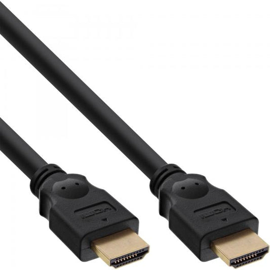 InLine Cavo HDMI 1.3, Dorato, 7,5m, 3D, nero, maschio / maschio HDMI-High Speed