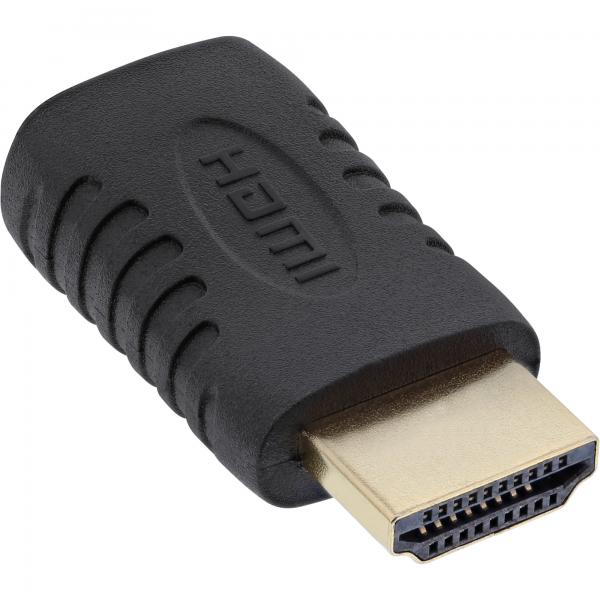 InLine Adattatore HDMI Typ A M a Mini HDMI Typ C F, dorato, 4K2K Compatibile