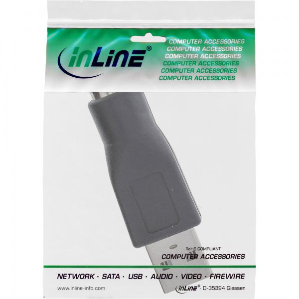 InLine Adattatore USB A maschio / PS/2 Mini Din 6pin femmina