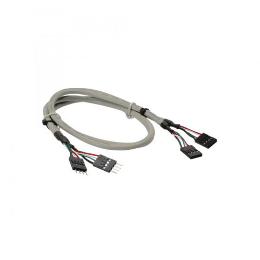 InLine Cavo USB 2.0 interno 2x4pin maschio / 2x4pin femmina, 0,6m, prolunga