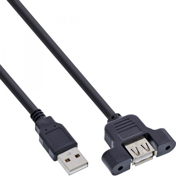 InLine Cavo USB 2.0 pannello A femmina / A maschio, 0,6m