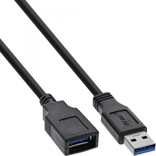 InLine Cavo USB 3.2 Gen.1 A maschio / A femmina, 2m, nero