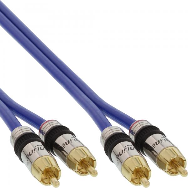 InLine Cavo Audio Digital & Video 2x RCA M-M, 30m, dorato, PREMIUM