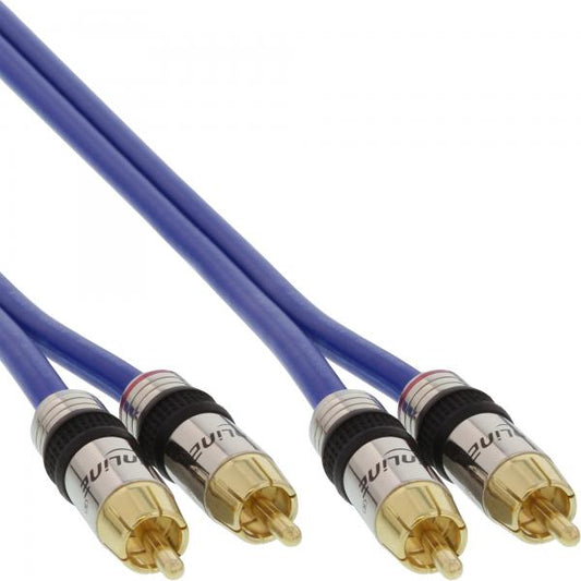 InLine Cavo Audio Digital & Video 2x RCA M-M, 30m, dorato, PREMIUM