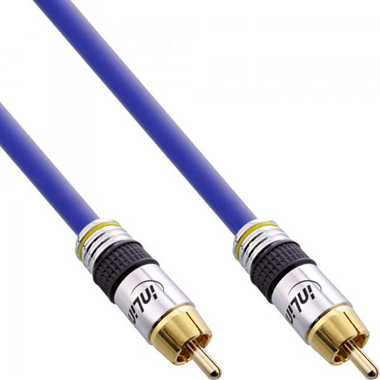 InLine Cavo Audio Digital & Video 1x RCA M-M, 5m, dorato, PREMIUM