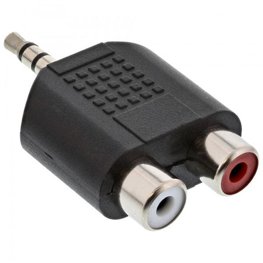 InLine Adattatore Audio, 3,5mm Jack maschio a 2x RCA femmina, Stereo, Y form