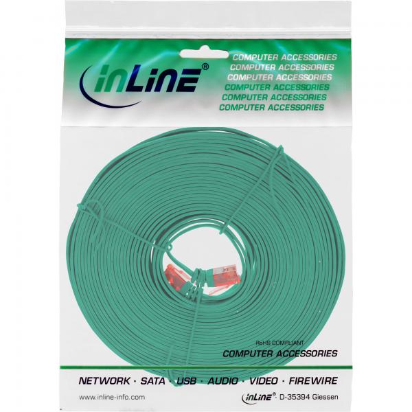 InLine Cavo patch Lan Slim, U/UTP, Cat.6, verde, 5m