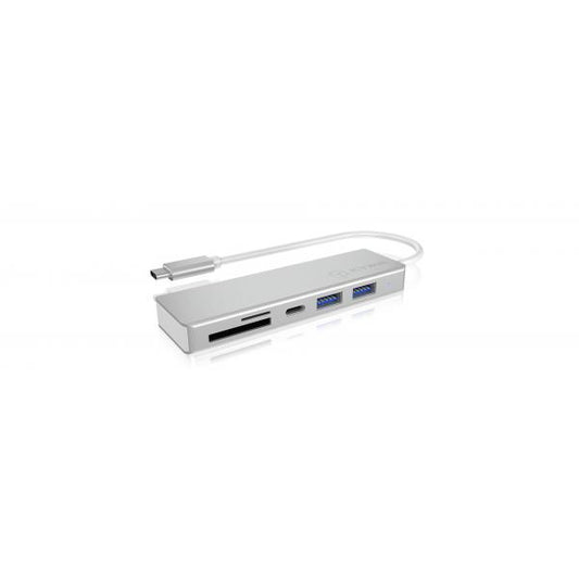 ICY BOX IB-HUB1413-CR USB 3.2 Gen 1 (3.1 Gen 1) Type-C 5000 Mbit/s Argento