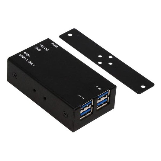 EXSYS EX-1180HMS hub di interfaccia USB 3.0 (3.1 Gen 1) Type-B 5000 Mbit/s Nero